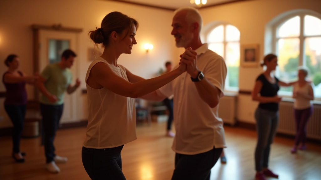 Dance class in progress